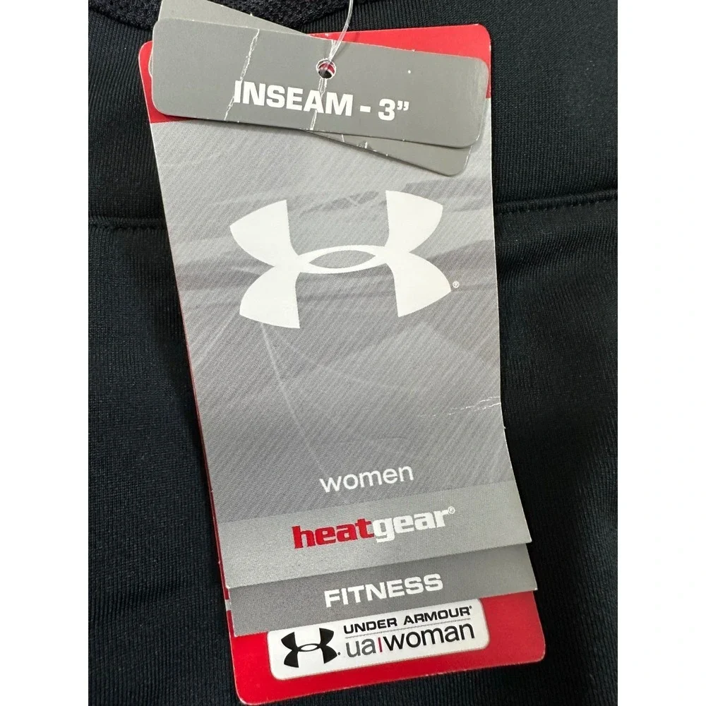 Under‎ Armour HeatGear Compression Shorts Womens Size XS  Black NEW